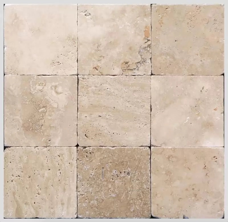 Aspendos Travertine Tumbled Edge Tiles