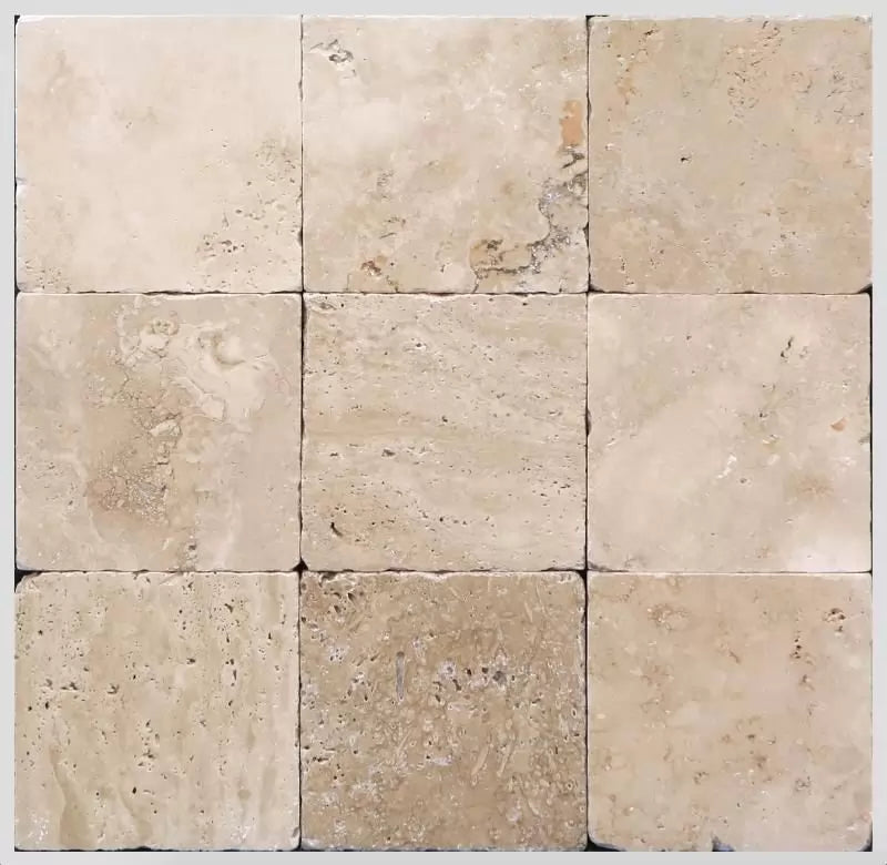 Aspendos Travertine Tumbled Edge Tiles