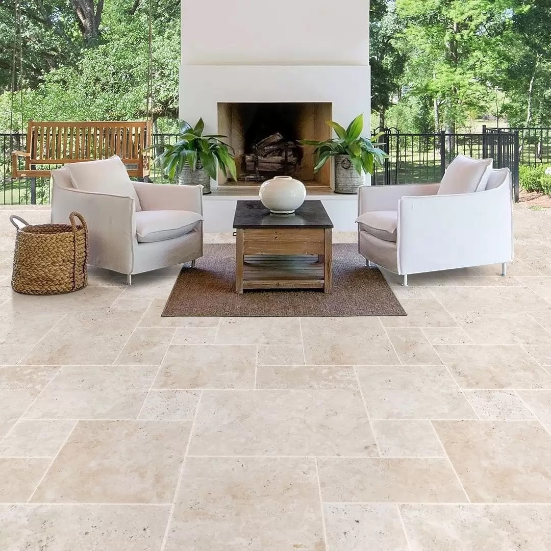 Miletos Ivory Travertine Pavers