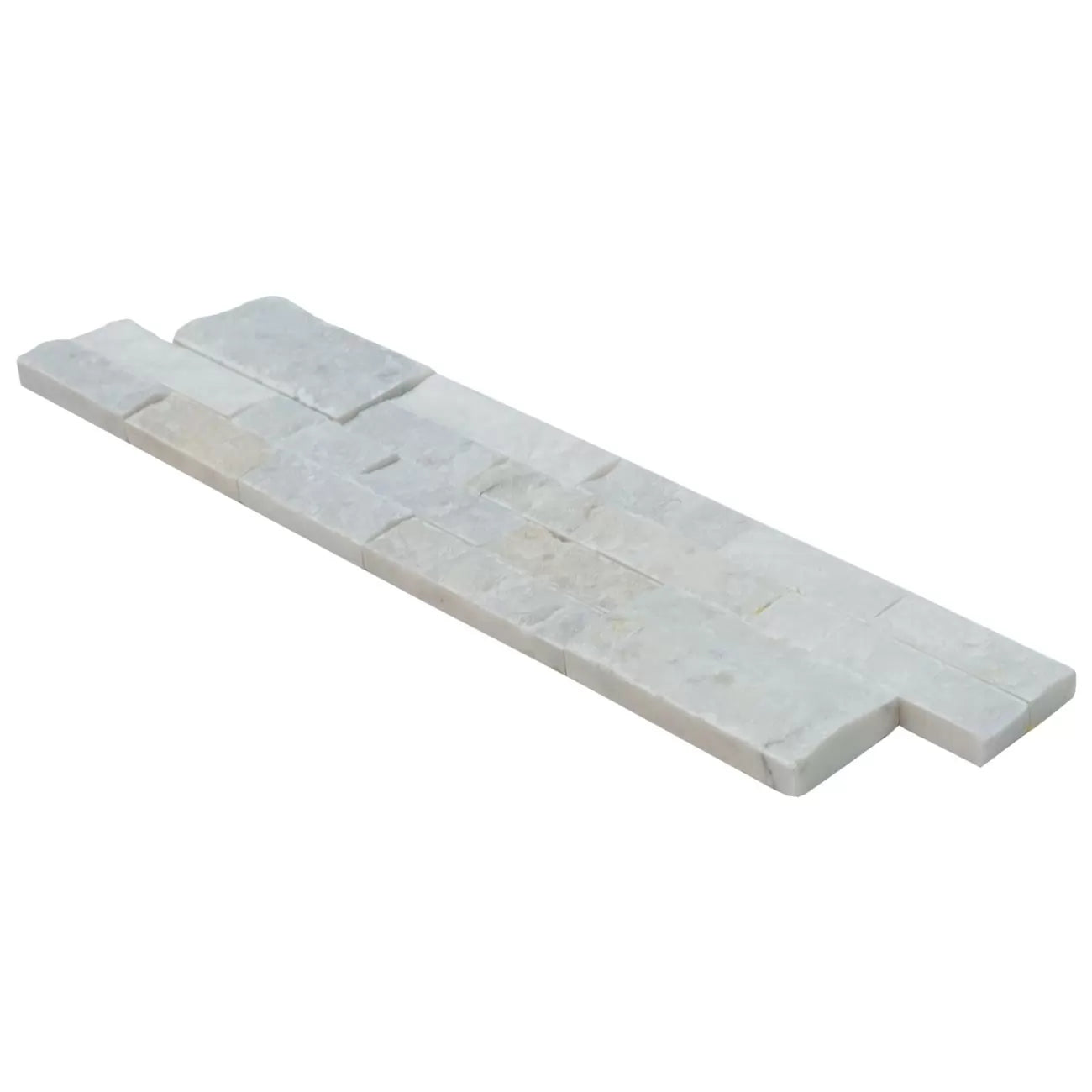 Mugla White 6×24 Splitface Ledger Stone