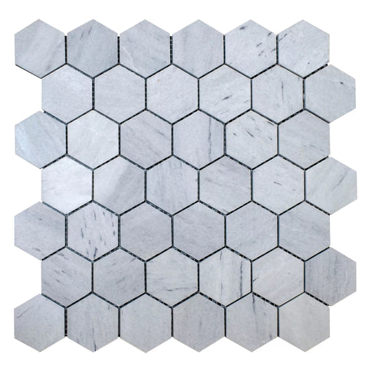 Solto White 2″ Hexagon Mosaics