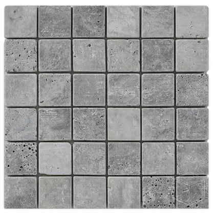 Silver Travertine Chiseled Edge Tiles