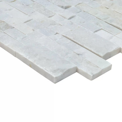 Mugla White 6×24 Splitface Ledger Stone