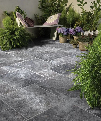 Silver Shadow Marble Pavers
